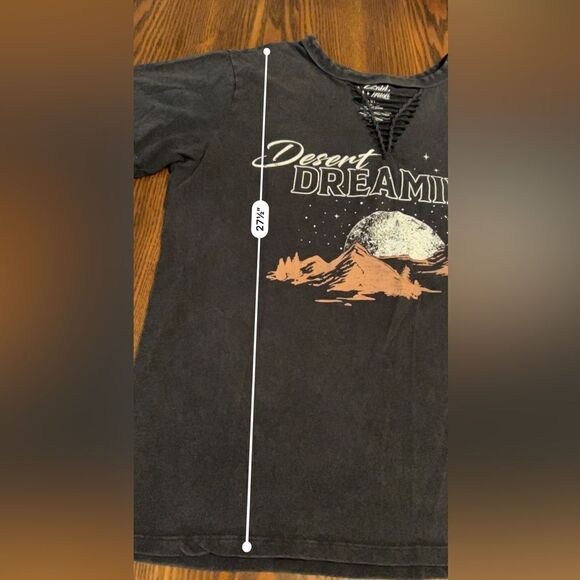 Cold Crush T-Shirt Desert Dreaming Acid Washed Mountains XL women’s‎ - Picture 8 of 8